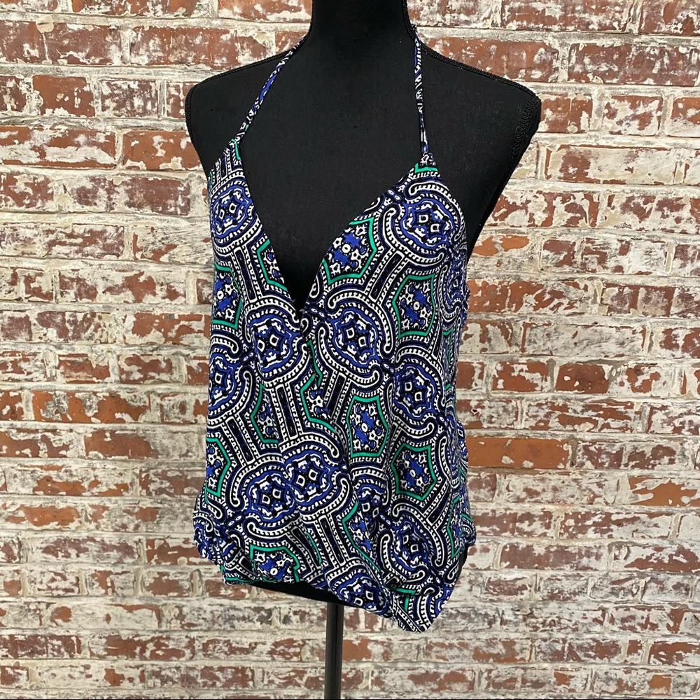 DECKER Mixology Halter Top Plunge Blouse